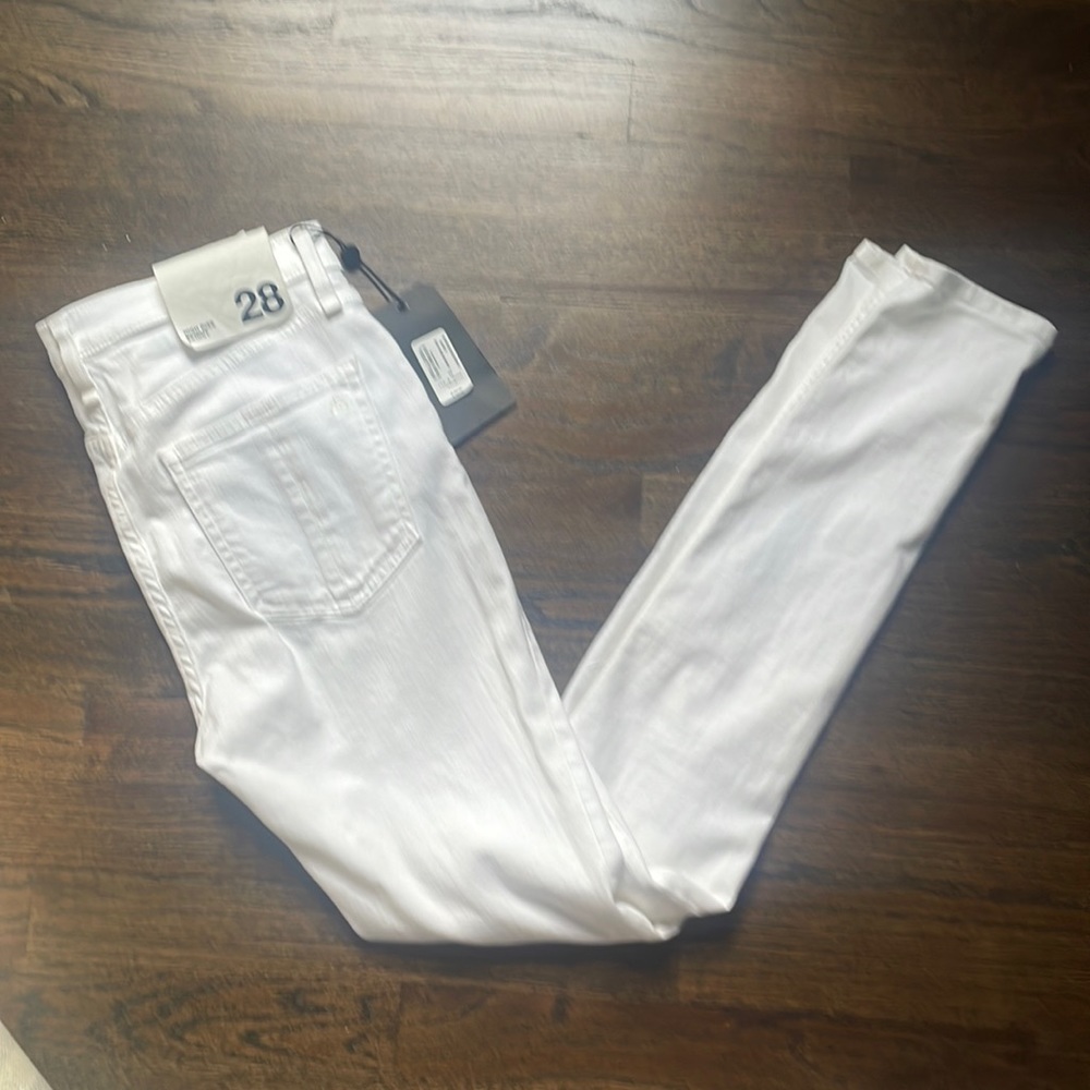 Rag & bone white skinny jeans